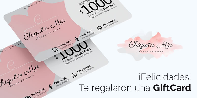 Felicidades Te regalaron una Gift Card
